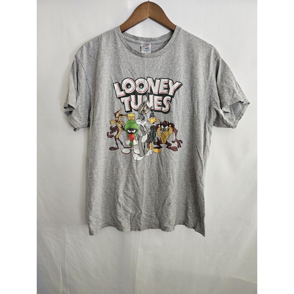 Vintage Looney Tunes T-Shirt Men’s Size Large Gray Delta Pro Weight Bugs Bunny